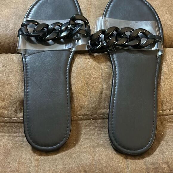 Powerpurlife Ladies chain style slides.‎ Black. Size 11.5 (42) - Picture 5 of 7